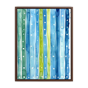 Serene watercolor stripe pattern with dots