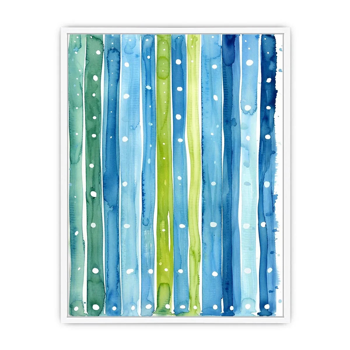 Serene watercolor stripe pattern with dots