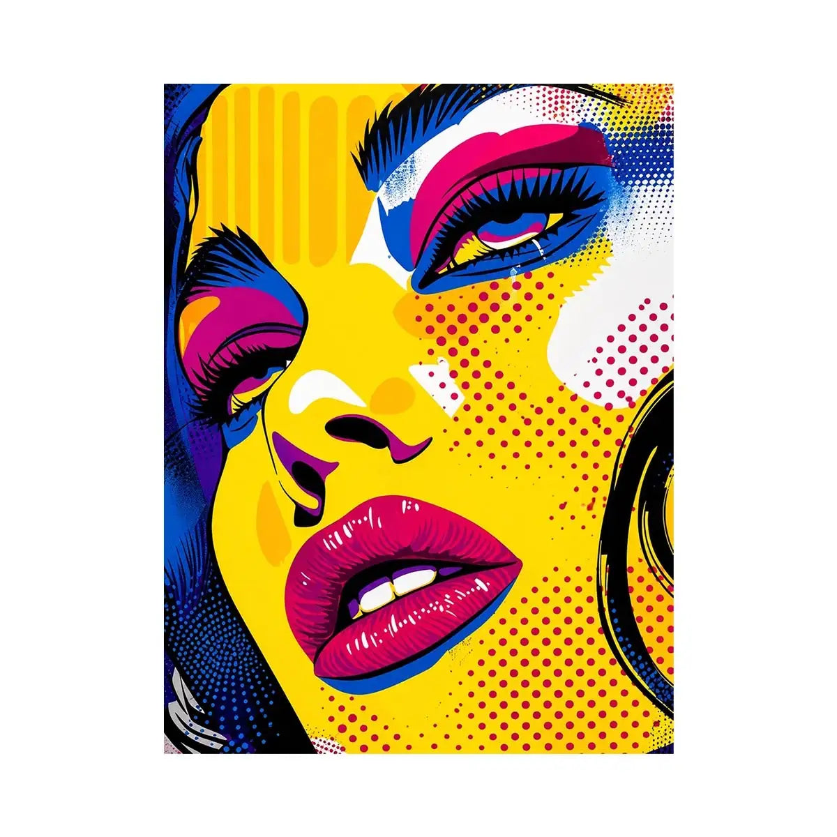 Pop art glamour with bold colors