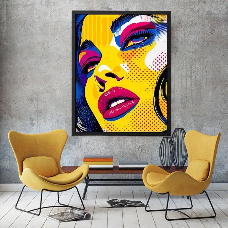 Pop art glamour with bold colors