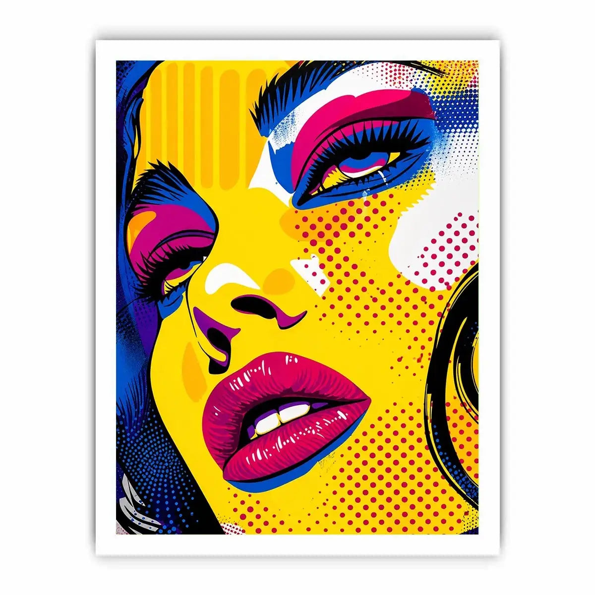 Pop art glamour with bold colors