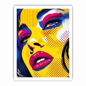 Pop art glamour with bold colors