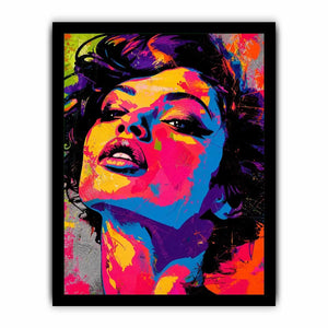 Bold and colorful pop art portrait