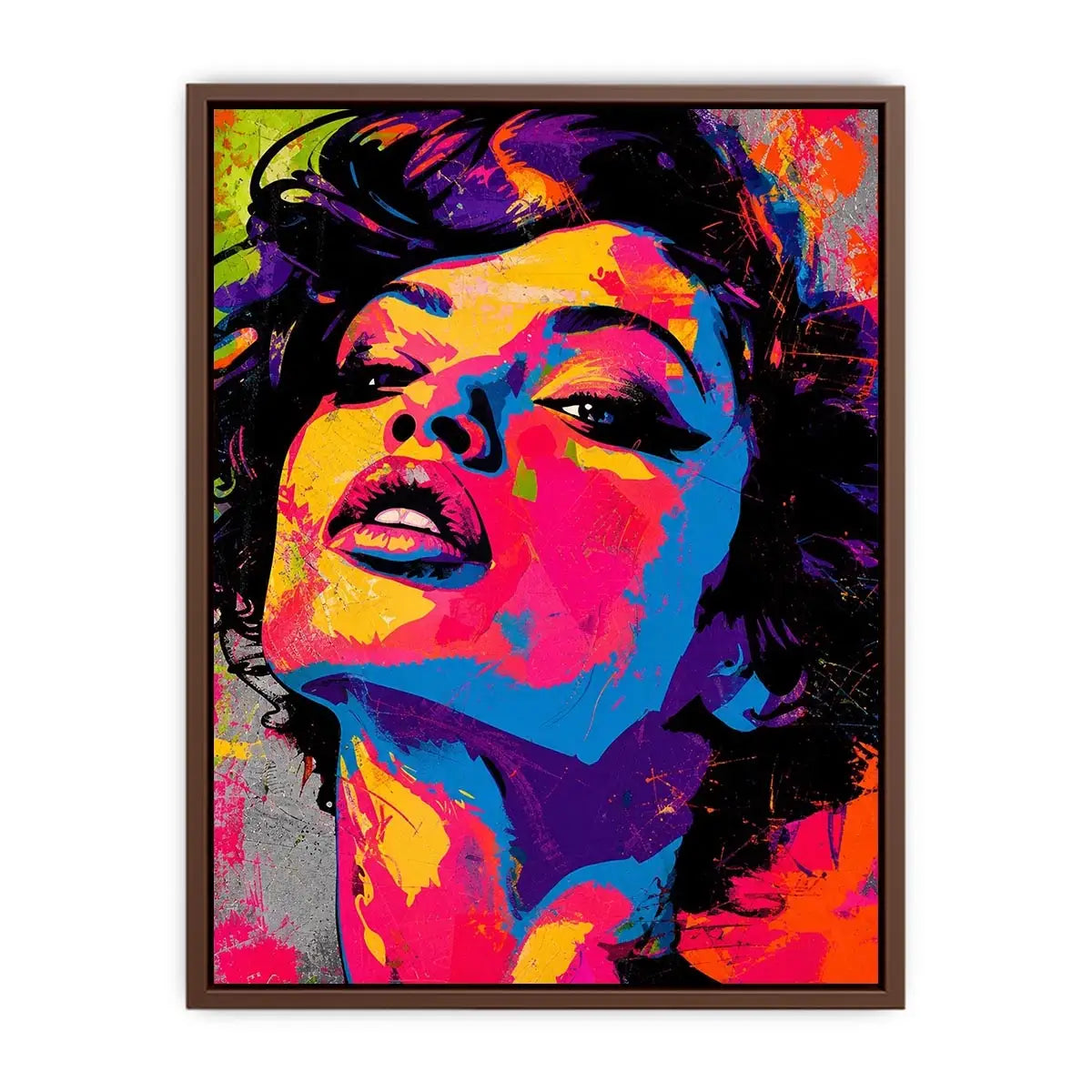 Bold and colorful pop art portrait