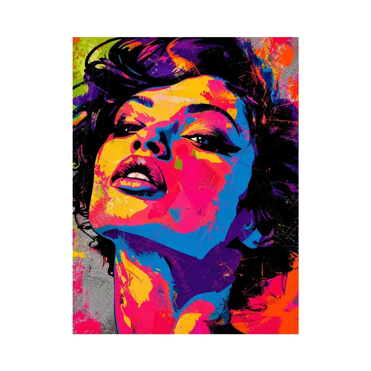 Bold and colorful pop art portrait