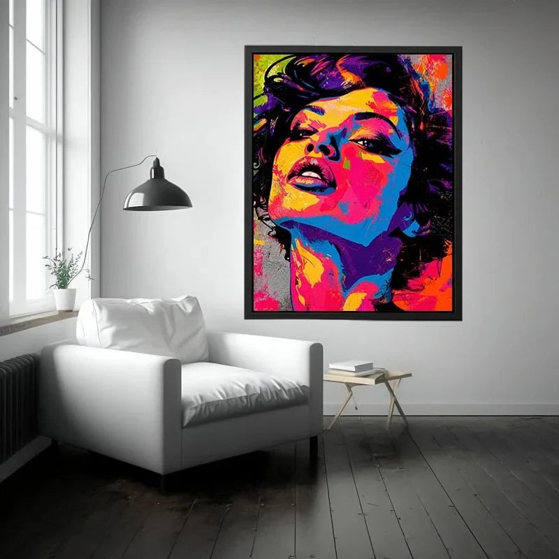 Bold and colorful pop art portrait