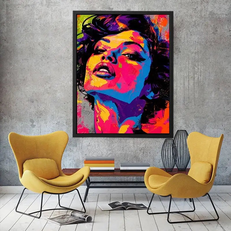 Bold and colorful pop art portrait
