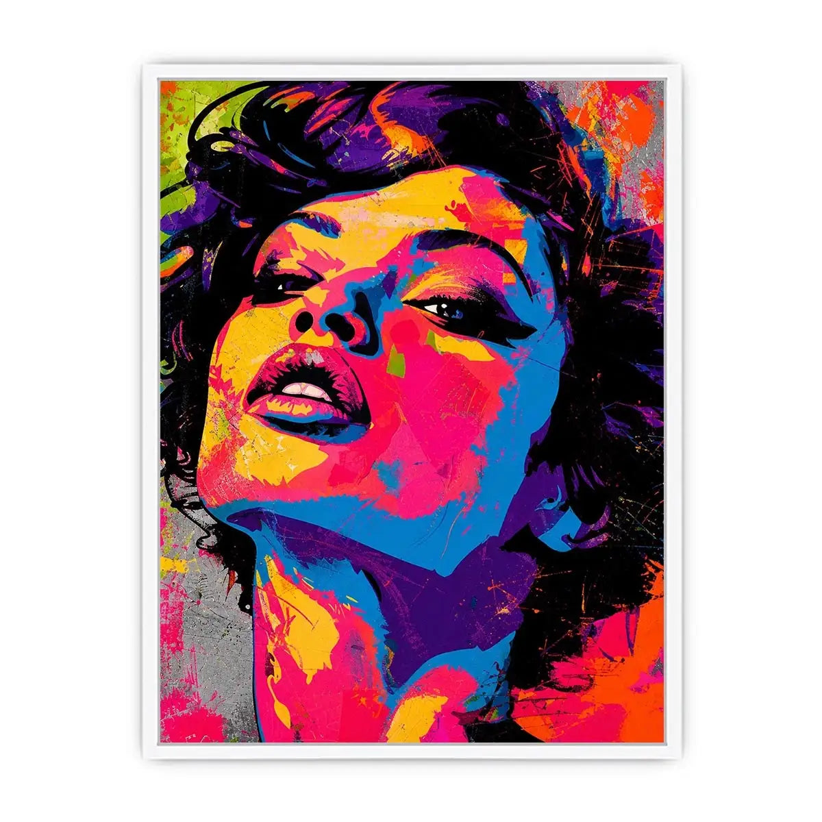 Bold and colorful pop art portrait