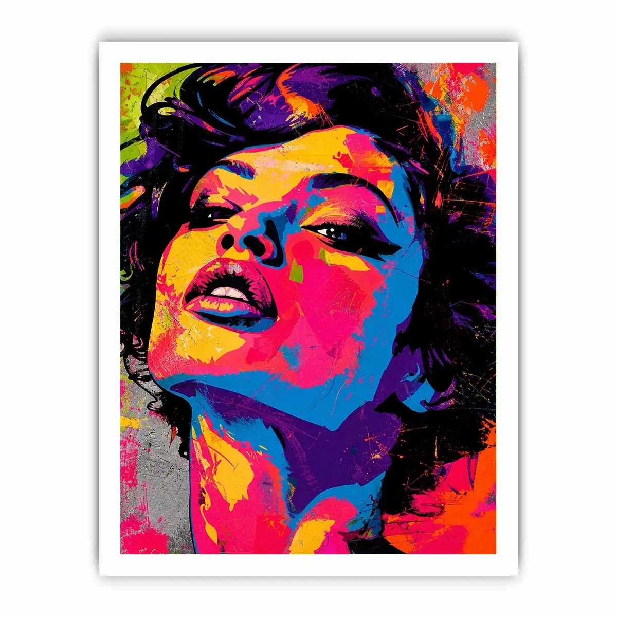 Bold and colorful pop art portrait