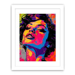 Bold and colorful pop art portrait