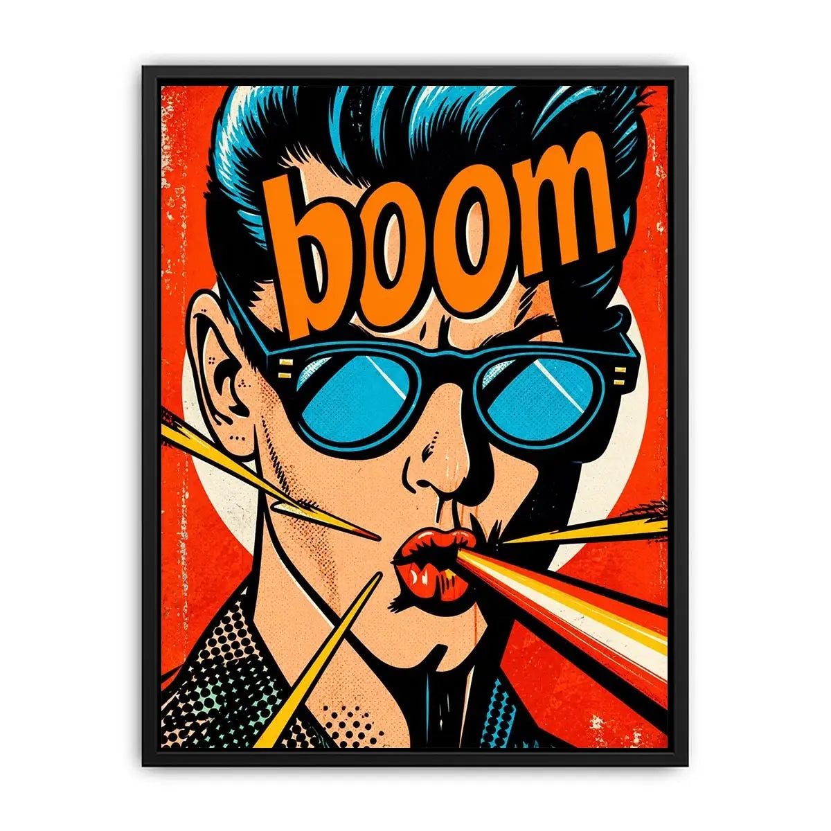 Boom explosion in pop-art style