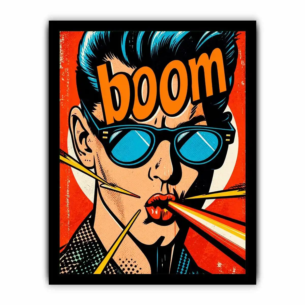 Boom explosion in pop-art style