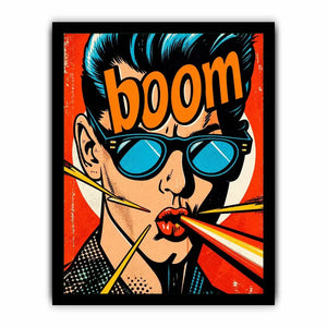 Boom explosion in pop-art style
