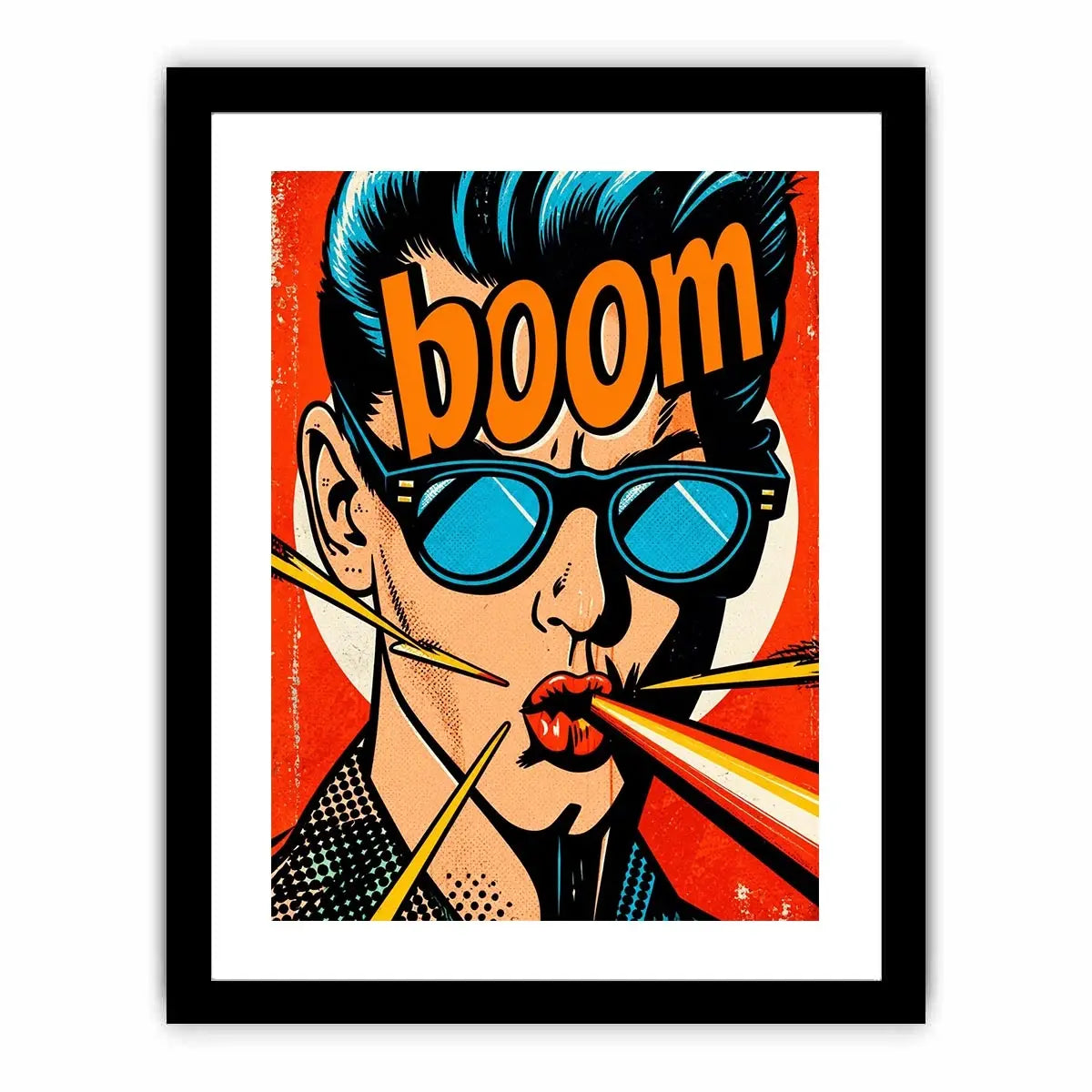 Boom explosion in pop-art style