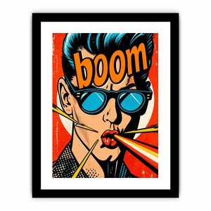 Boom explosion in pop-art style