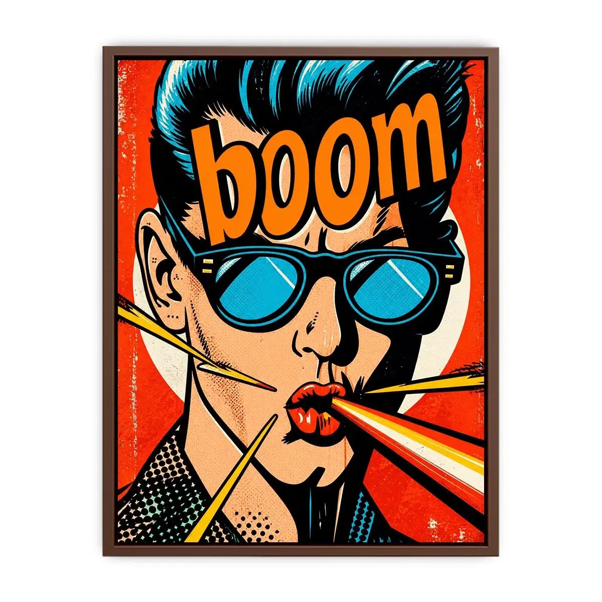 Boom explosion in pop-art style