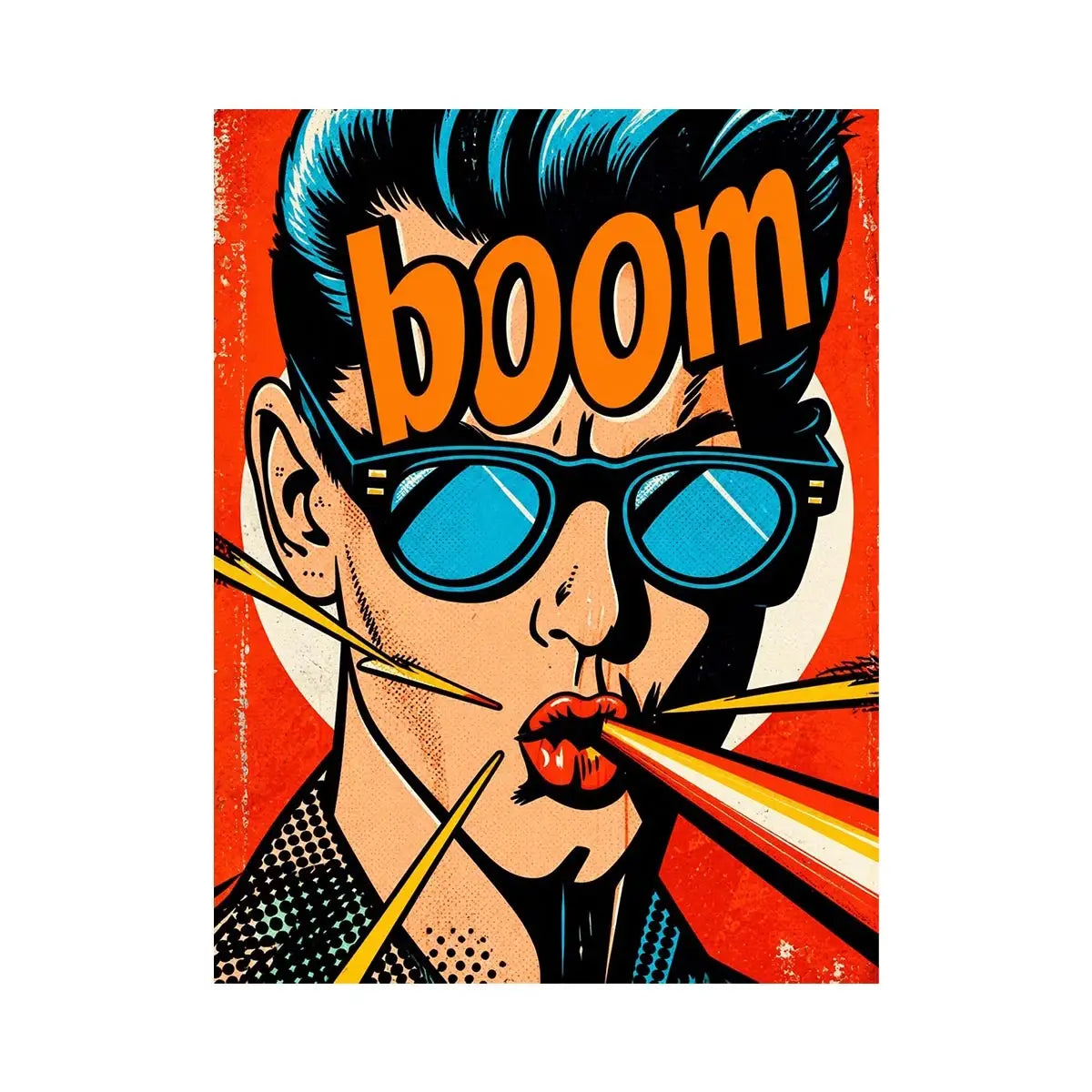 Boom explosion in pop-art style