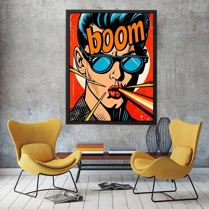 Boom explosion in pop-art style