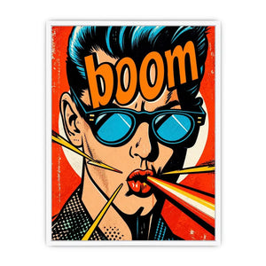 Boom explosion in pop-art style
