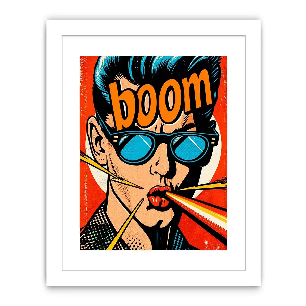 Boom explosion in pop-art style
