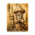 Cozy gnome in a magical woodland