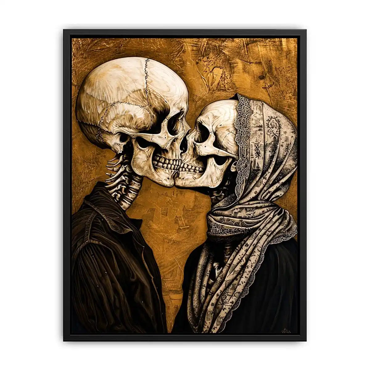 Gothic kiss in a timeless embrace