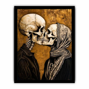 Gothic kiss in a timeless embrace