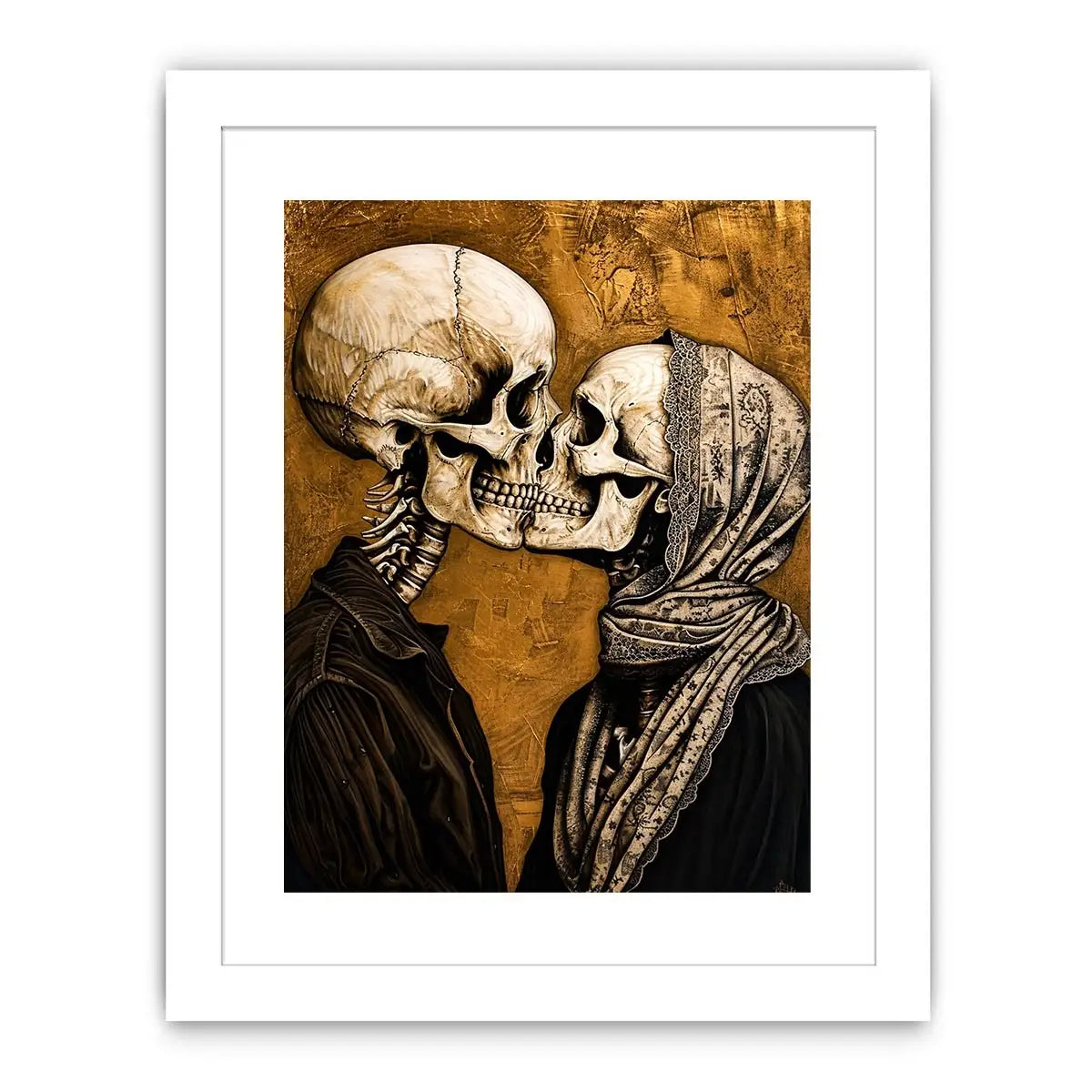 Gothic kiss in a timeless embrace
