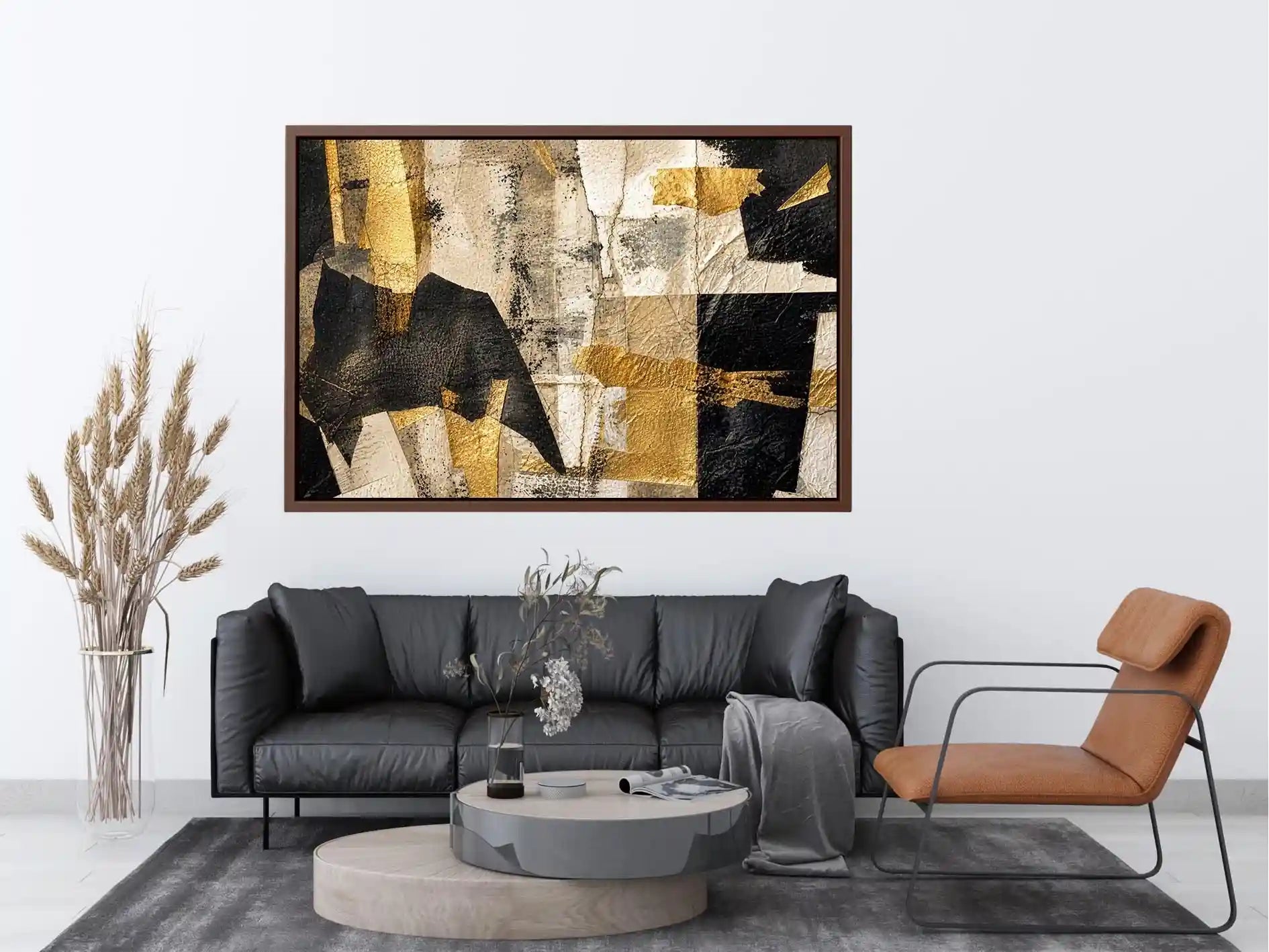 Muted textures with gilded accents