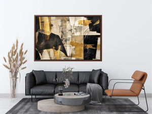 Muted textures with gilded accents