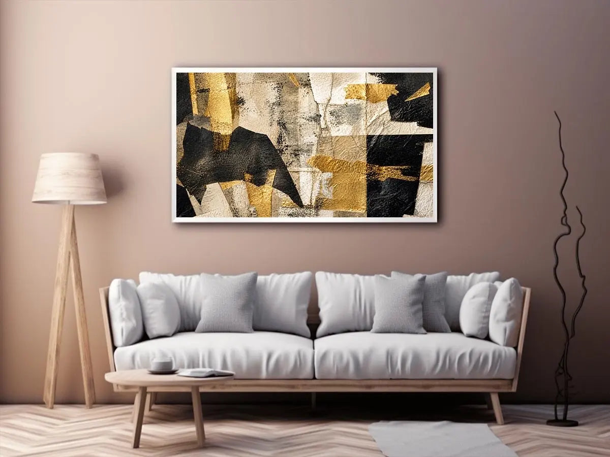 Muted textures with gilded accents