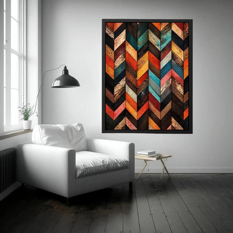 Rustic wood chevron design pattern