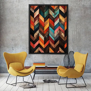 Rustic wood chevron design pattern