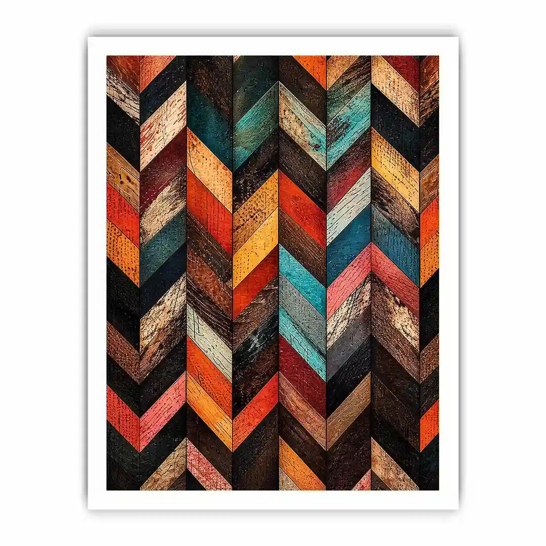 Rustic wood chevron design pattern