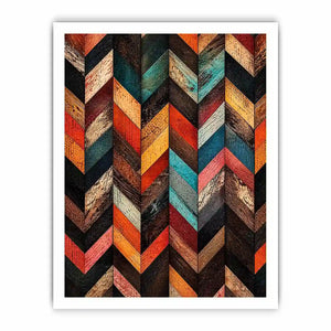 Rustic wood chevron design pattern