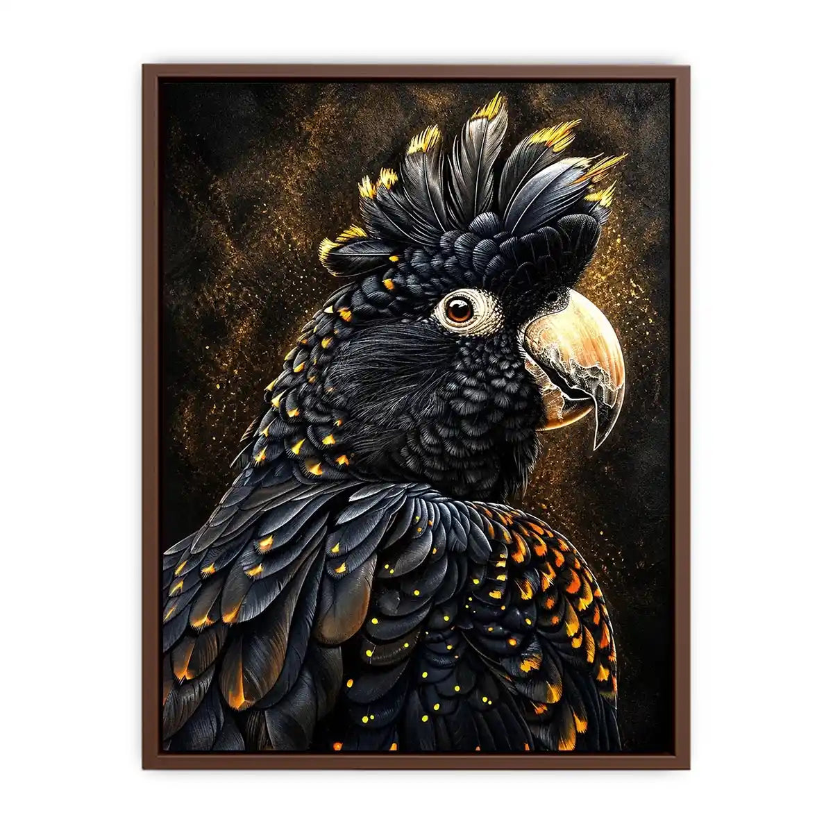 Majestic black cockatoo portrait