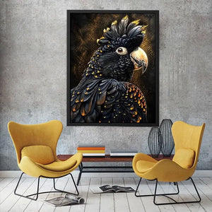 Majestic black cockatoo portrait