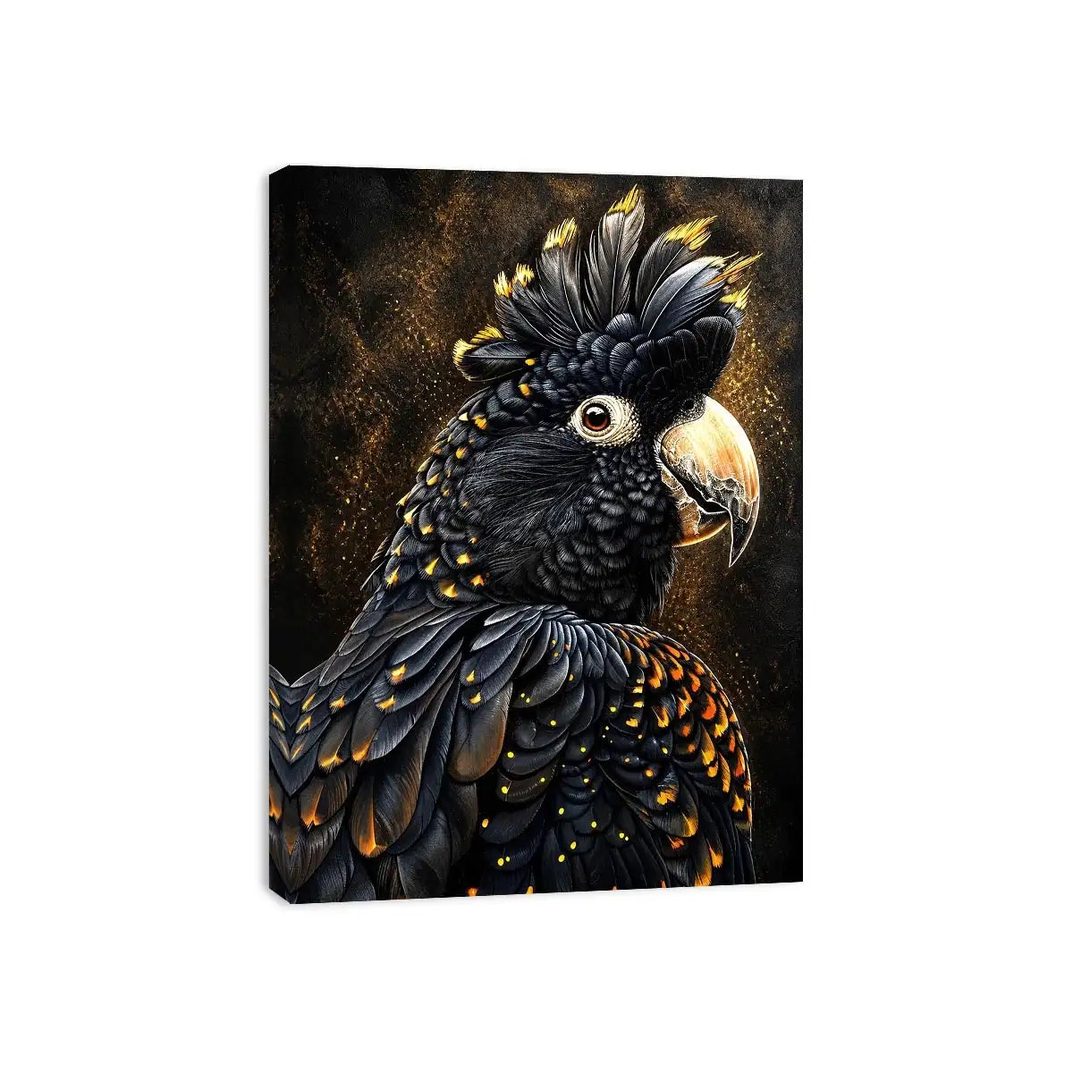 Majestic black cockatoo portrait