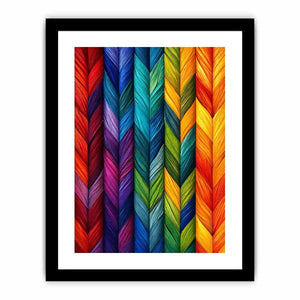 Vibrant chevron feather pattern design