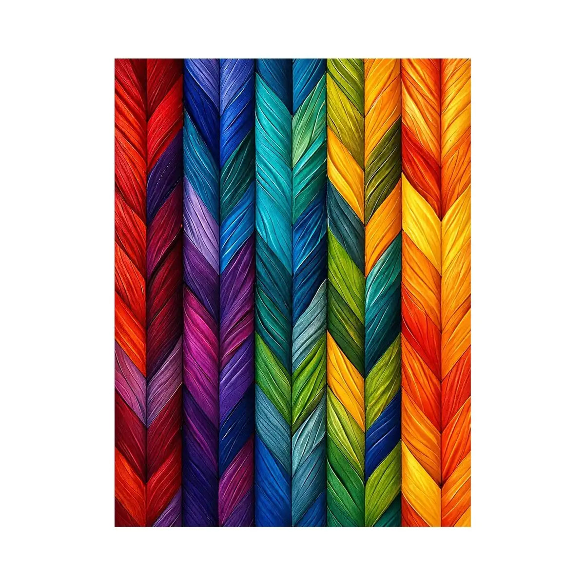 Vibrant chevron feather pattern design