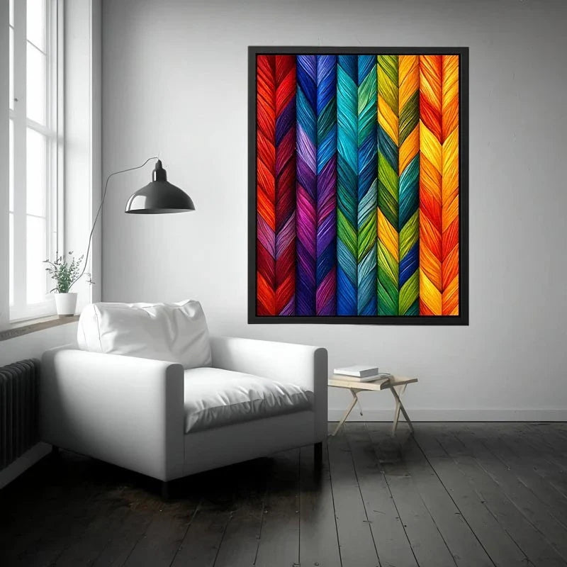 Vibrant chevron feather pattern design