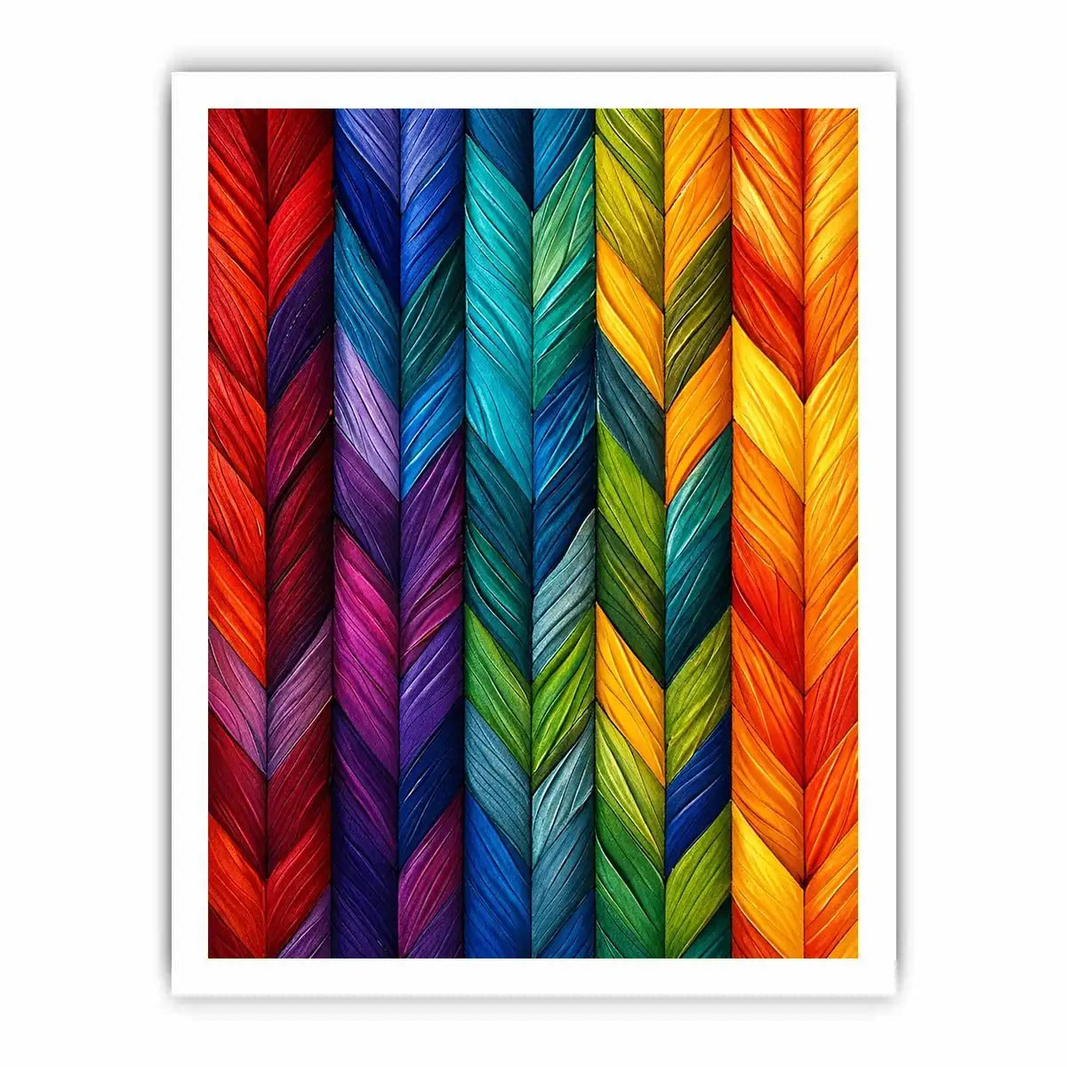 Vibrant chevron feather pattern design