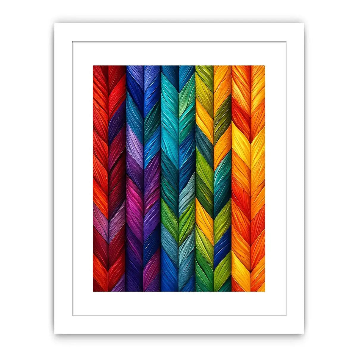 Vibrant chevron feather pattern design