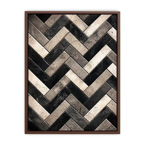 Geometric herringbone in monochrome tones