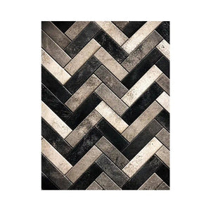 Geometric herringbone in monochrome tones