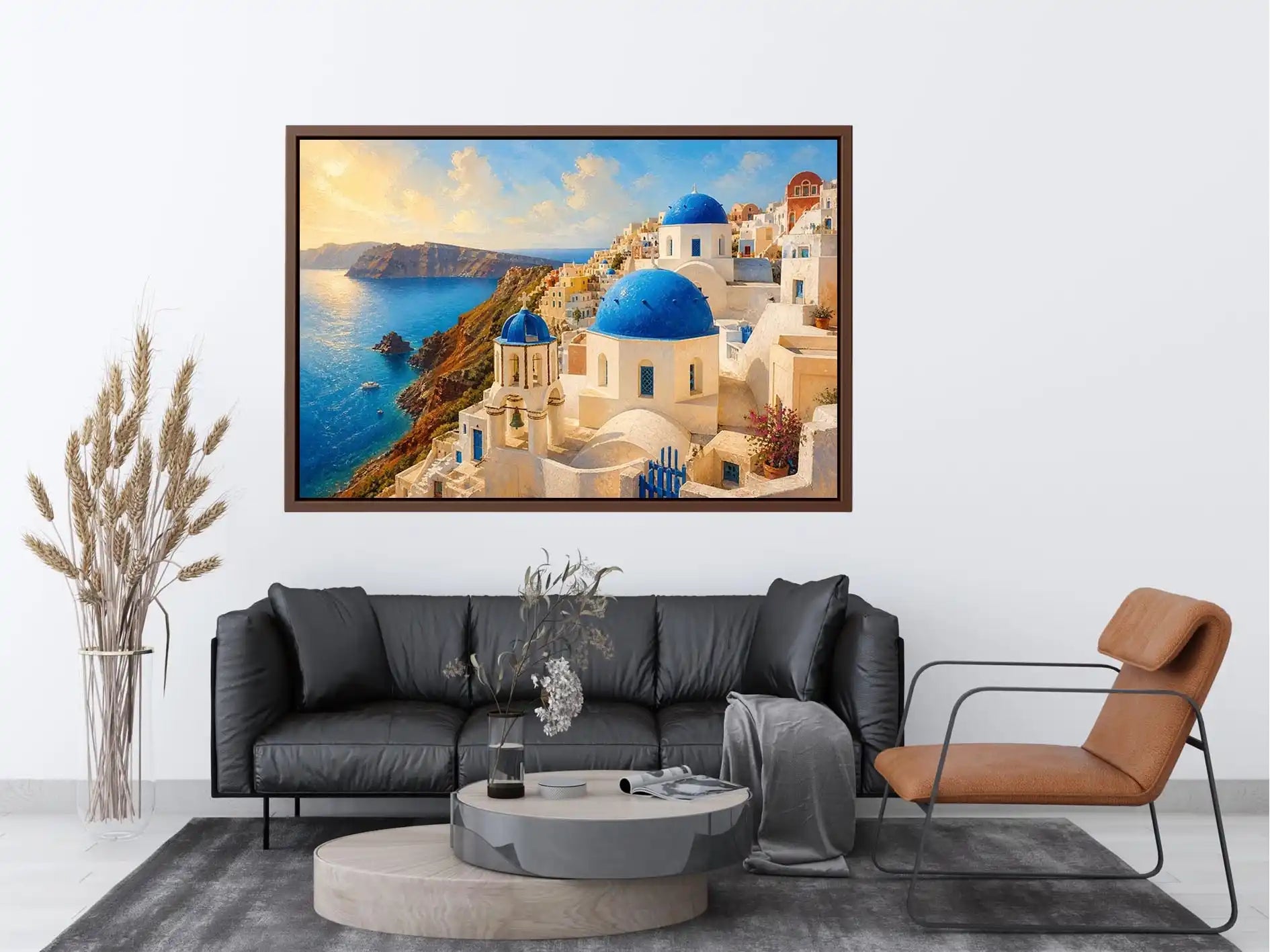 Santorini's sunlit cliffside village
