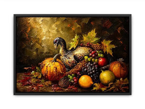 Autumn harvest still life with game bird