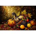 Autumn harvest still life with game bird