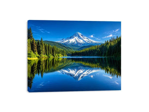 Mountain reflection in still lake