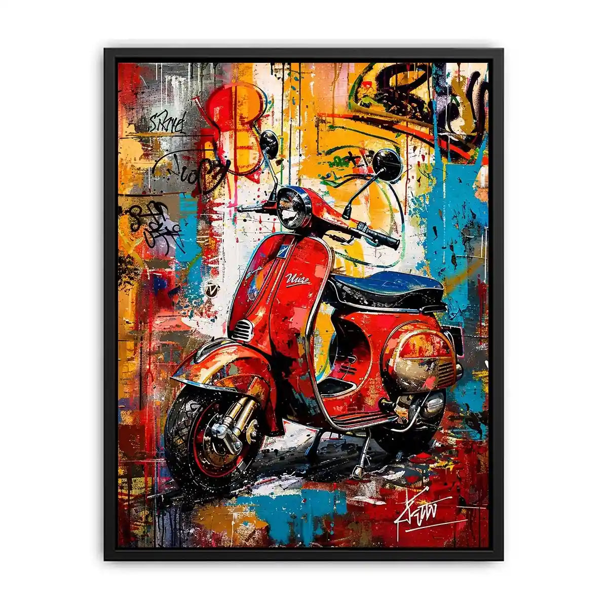 Graffiti and chrome: Vespa street art